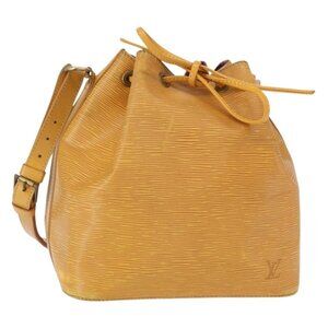 Authentic LOUIS VUITTON Epi Petit Noe Shoulder Bag Yellow M44109 LV